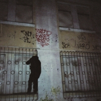 Graffiti "Alter ego makes a self portrait" - Potiks, 2013