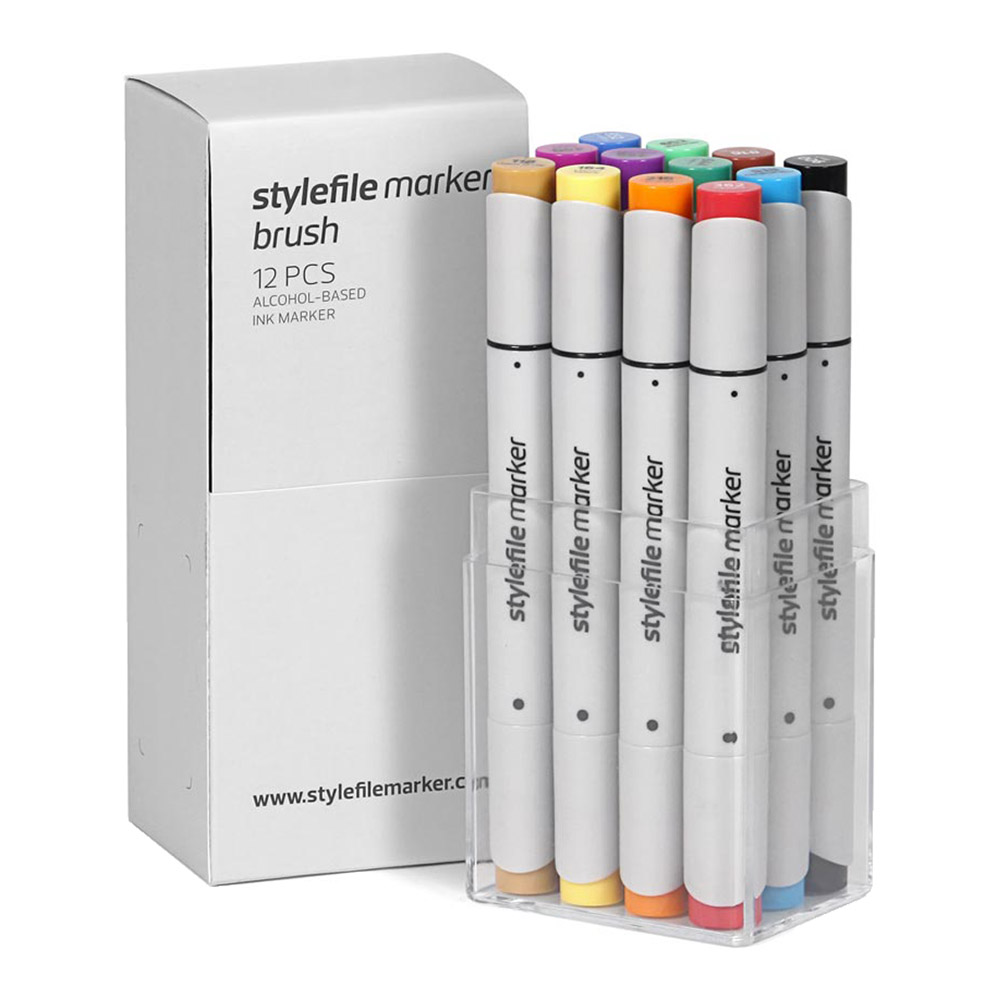 Stylefile Marker Brush 12 set Main A Spraydaily