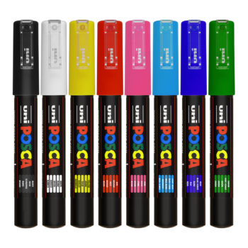 Uni Posca Markers PC-1M, 8 set Standard